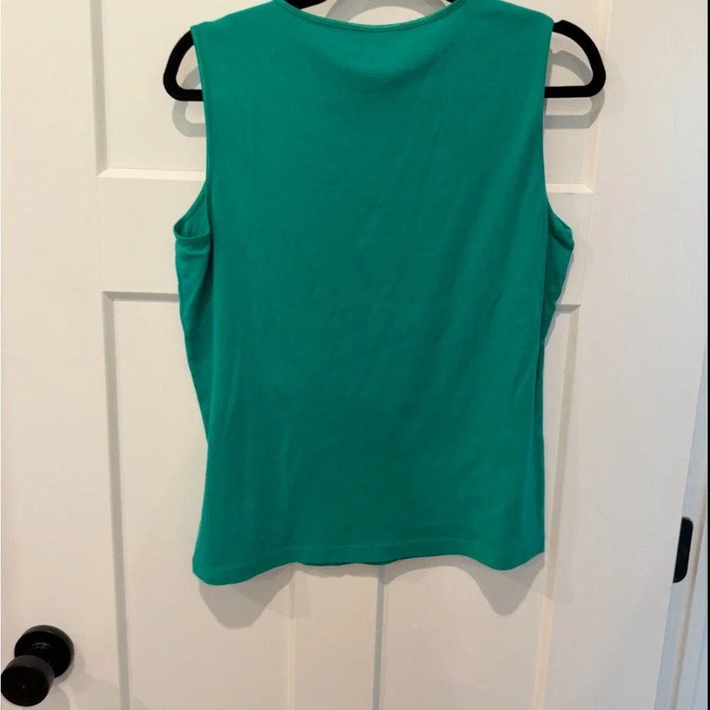 Christopher & Banks Green Boxy Sleeveless Muscle Tee - Picture 3 of 3